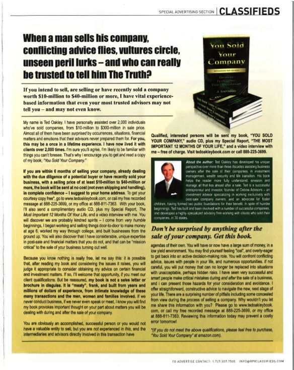 Ted Oakley Article