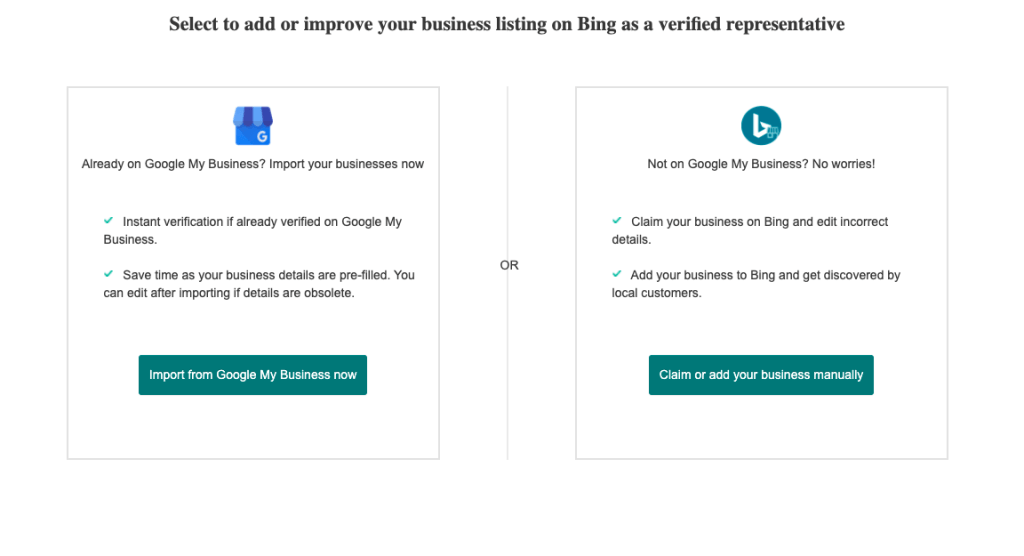 how to create a bing places for business